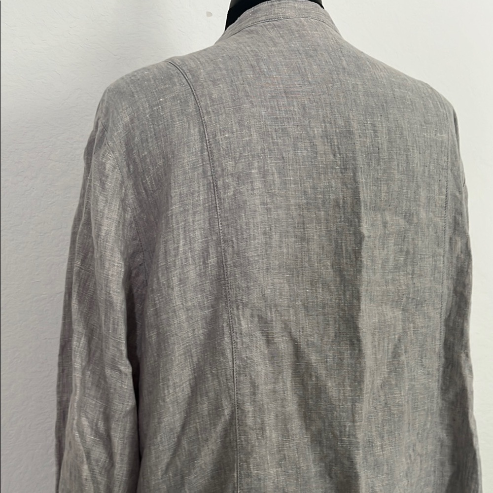 Ruby Rd Gray Linen Top - Picture 8 of 13